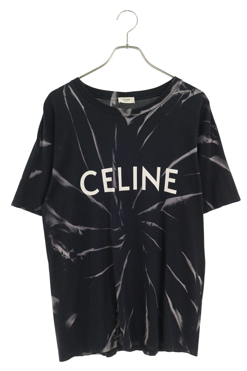CELINE Loose Fit Logo Tie-Dye T-shirt Multi Cotton Size XS