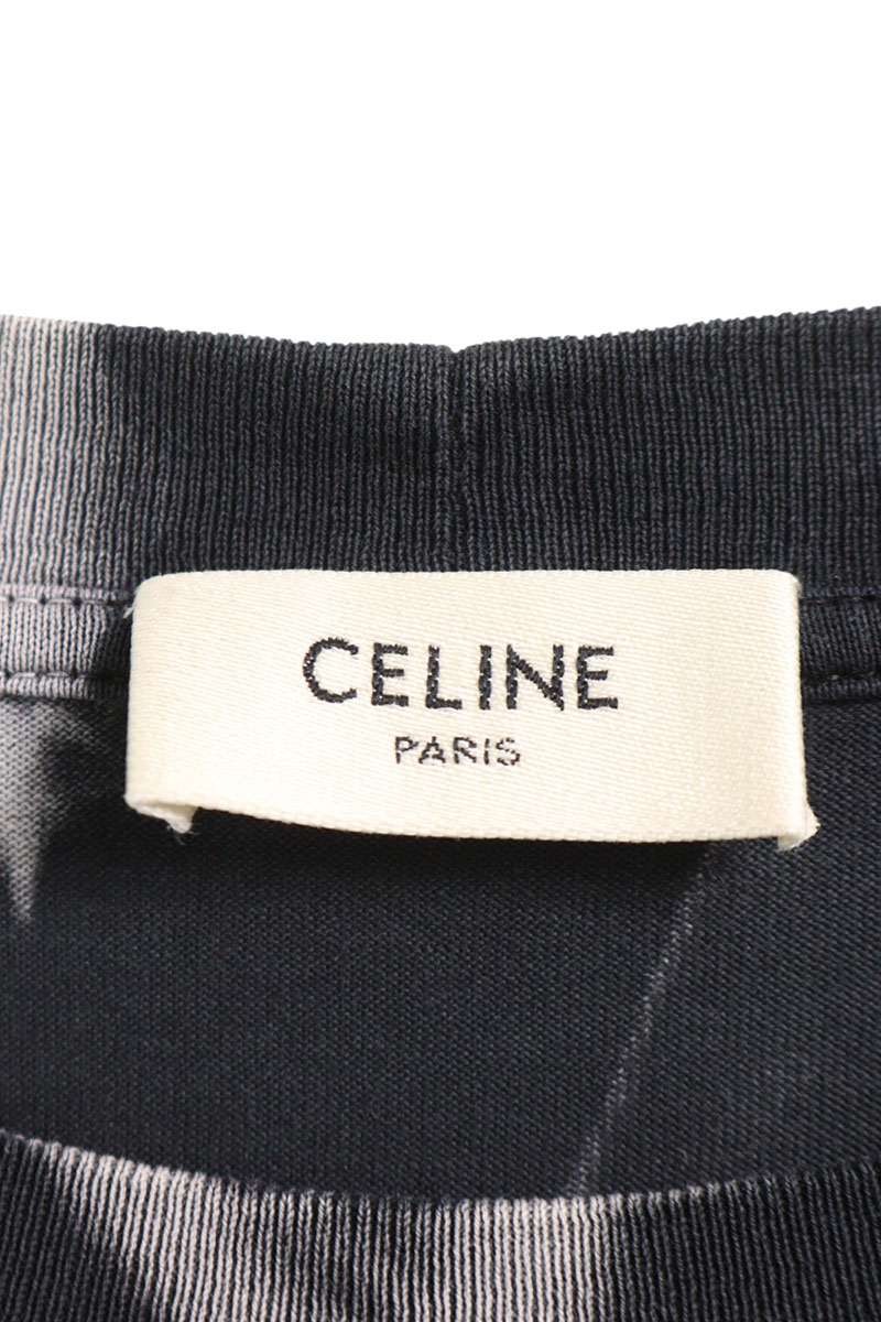 CELINE Loose Fit Logo Tie-Dye T-shirt Multi Cotton Size XS
