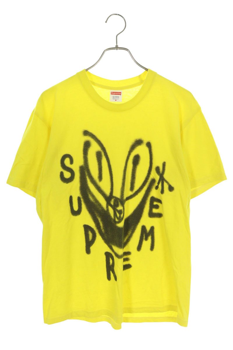 SUPREME 18AW Smile Tee Yellow Size M