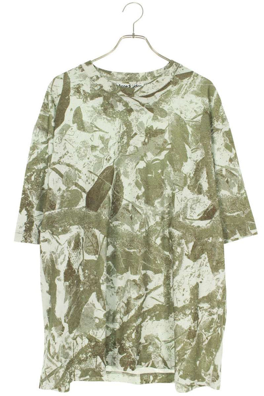ACNE STUDIOS 25SS Green All-Over Rubber Logo T-Shirt Size XL