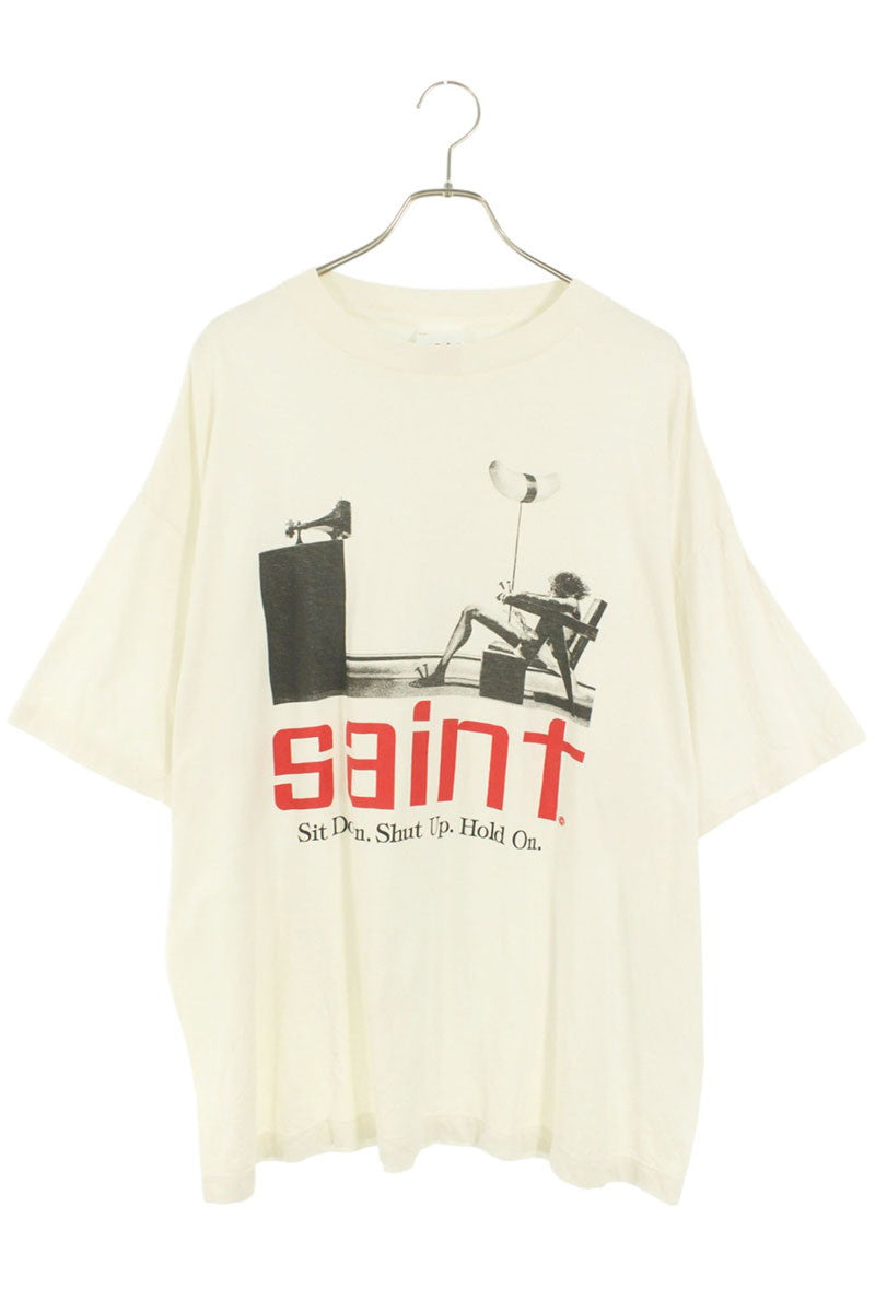 SAINT MICHAEL 25SS SAINT Print Tee White Size XXL