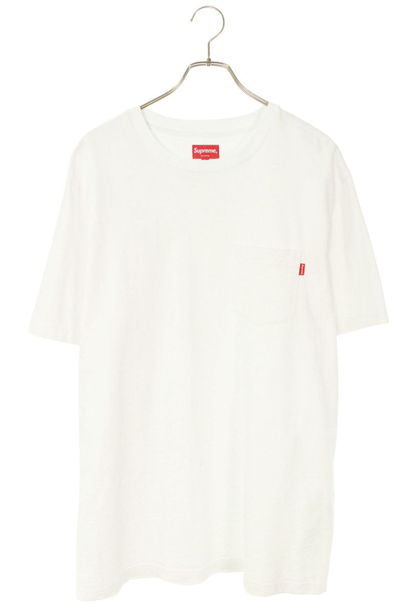 Supreme S S Pocket Tee Logo Embroidered T-Shirt White Size XL