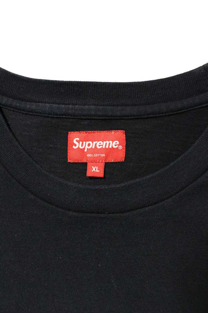 Supreme S S Pocket Tee Logo Embroidered T-Shirt Black Size XL