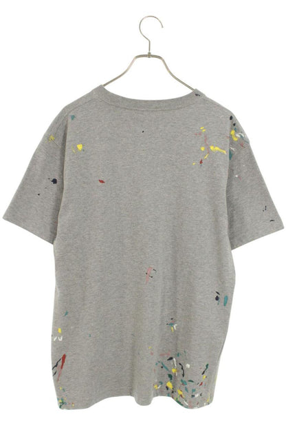 DIOR Gray Paint Print Logo Oversized T-Shirt Size M