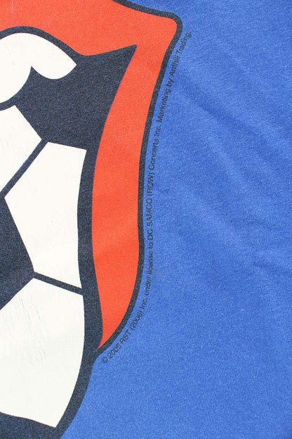 VINTAGE ROLLING STONES Soccer Ball Print Tee Blue Size S