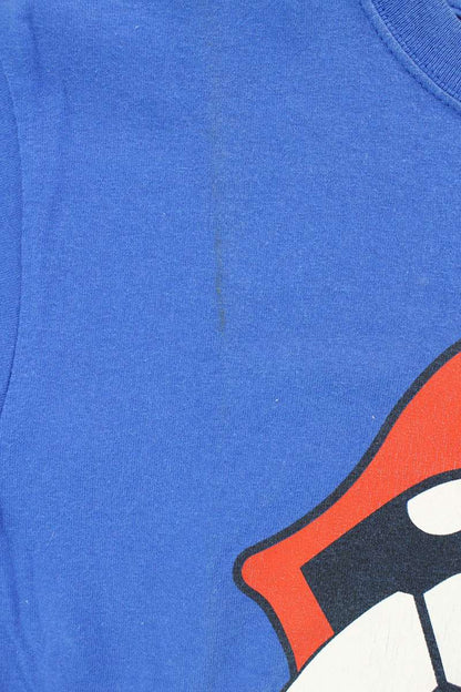 VINTAGE ROLLING STONES Soccer Ball Print Tee Blue Size S