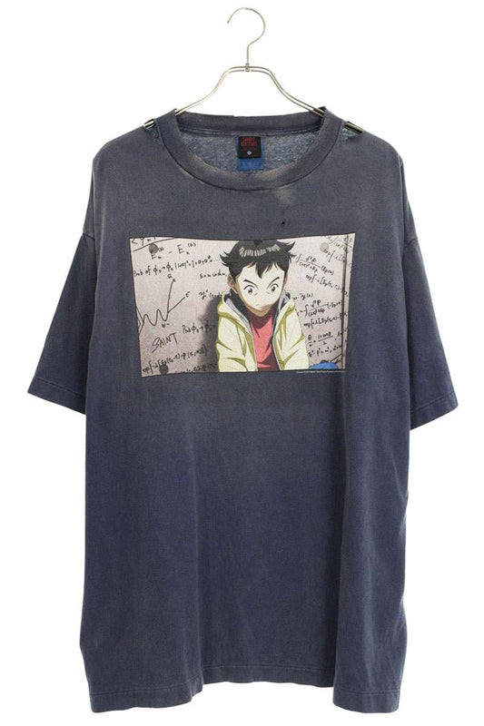 SAINT MICHAEL 24AW Anime Photo Tee navy Size XL