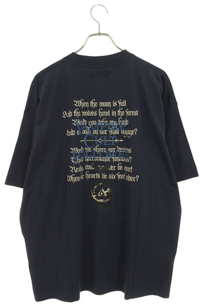 VETEMENTS 25AW Cof VAMPIRE CULT Oversized Tee Navy Size XS