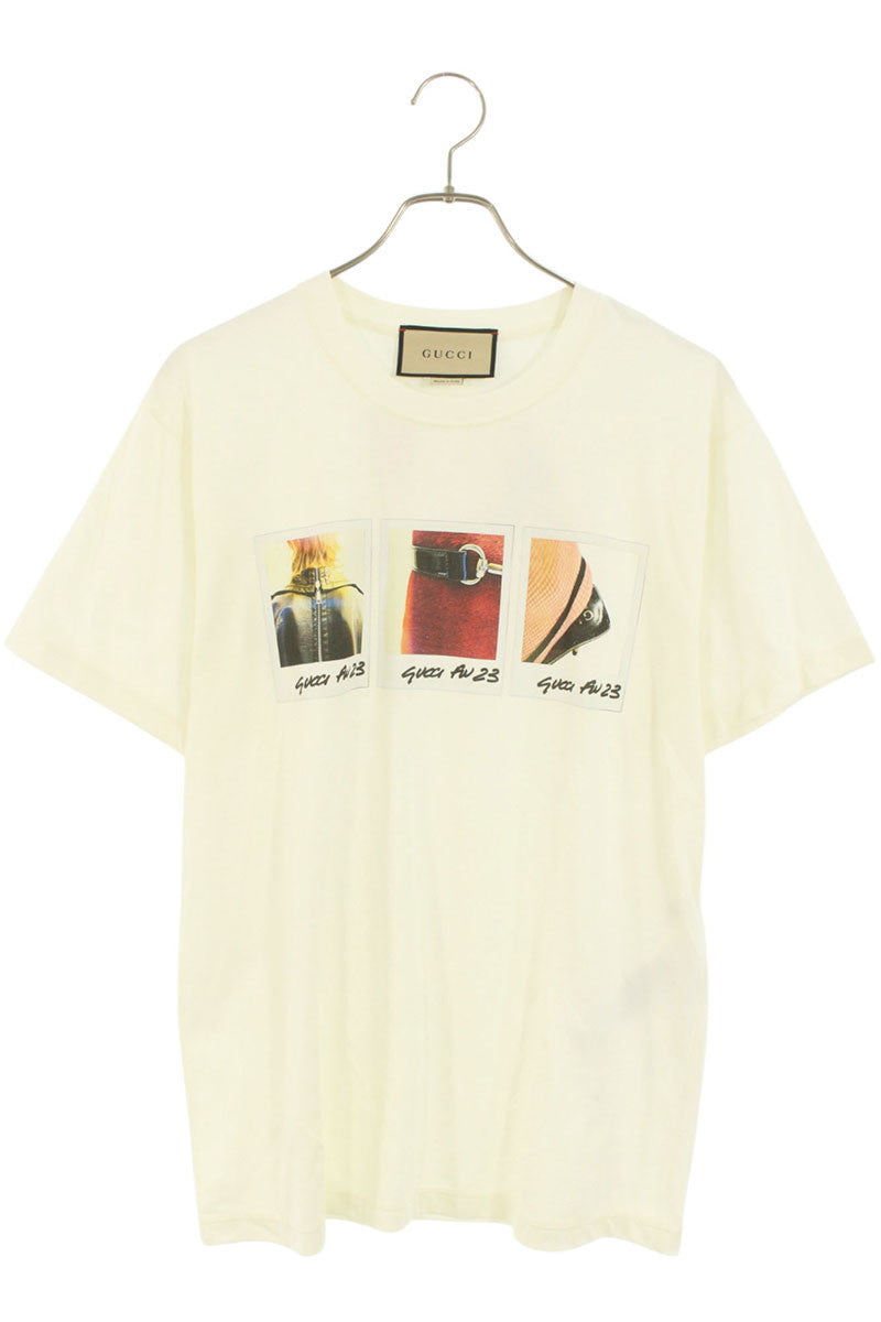 GUCCI 23AW Front Print Tee White Size XS