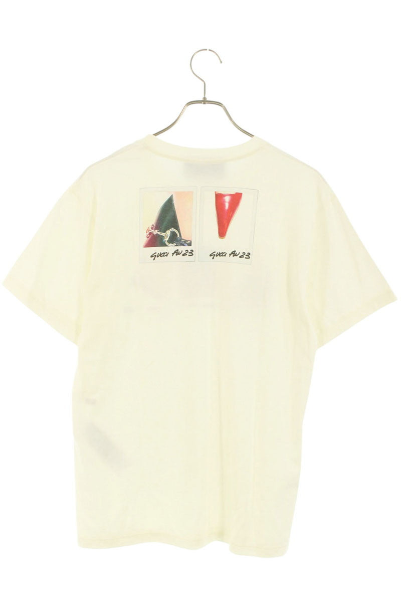 GUCCI 23AW Front Print Tee White Size XS