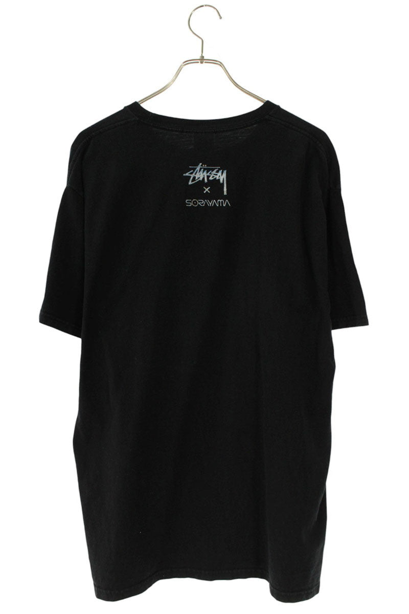 STUSSY HAJIME SORAYAMA Print T-Shirt Black Cotton Size L