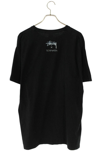 STUSSY HAJIME SORAYAMA Print T-Shirt Black Cotton Size L