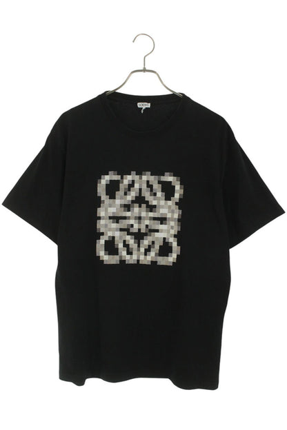 LOEWE Pixel Anagram Embroidered T-Shirt Black Cotton Size M