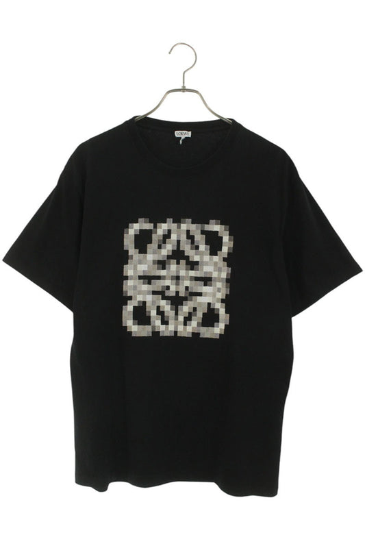 LOEWE Pixel Anagram Embroidered T-Shirt Black Cotton Size M