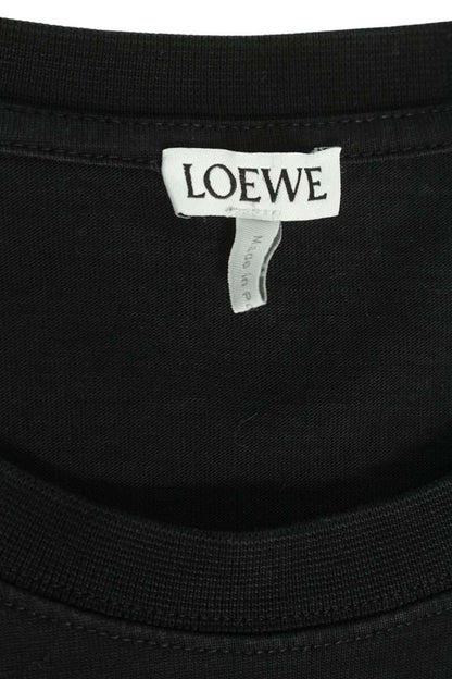LOEWE Pixel Anagram Embroidered T-Shirt Black Cotton Size M