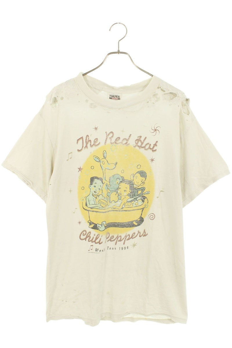 VINTAGE RHCP ONE HOT MINUTE Print T-Shirt White Size L