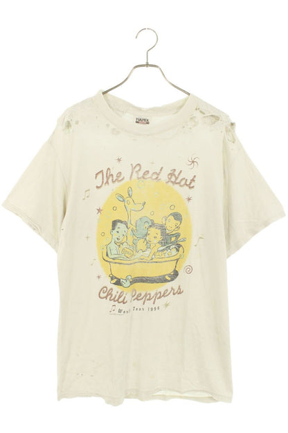 VINTAGE RHCP ONE HOT MINUTE Print T-Shirt White Size L