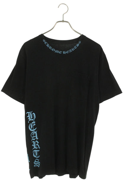 Chrome Hearts Neck Logo Print Tee Black/Blue Size L