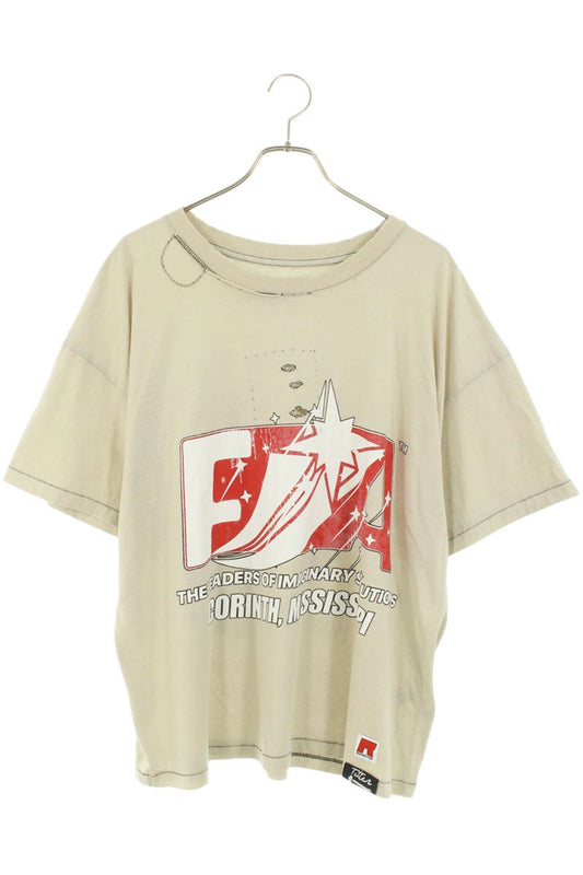 RRR-123 Gray Distressed FOUDING NARRATIVE TEE 25SS Size L