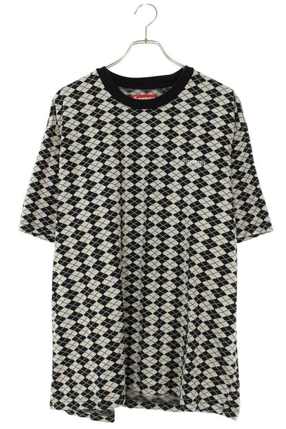 SUPREME 25SS Diamond Jacquard Tee Black/Grey Size XL