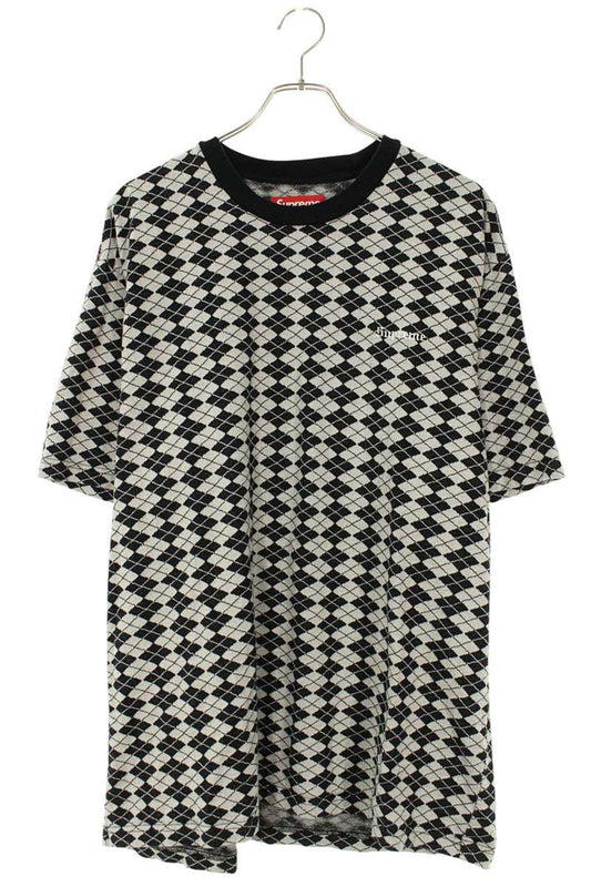 SUPREME 25SS Diamond Jacquard Tee Black/Grey Size XL