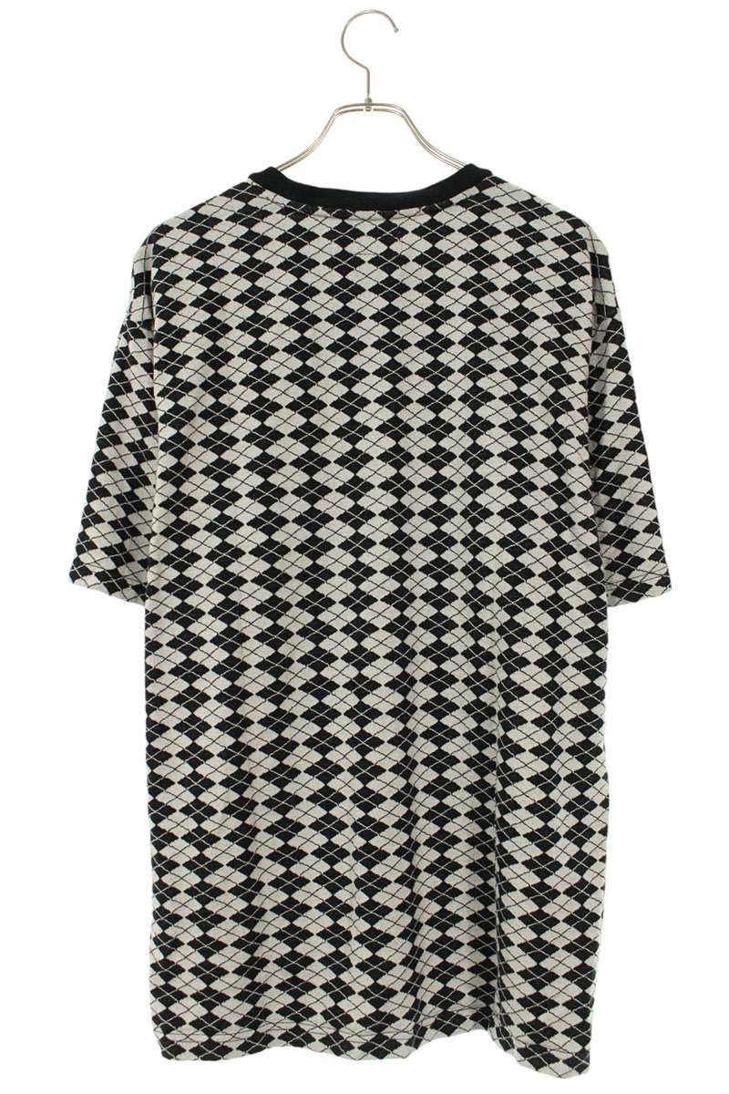 SUPREME 25SS Diamond Jacquard Tee Black/Grey Size XL