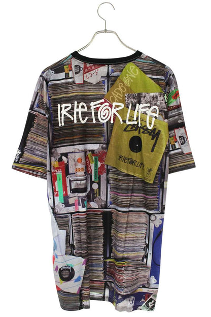 STUSSY Record Print T-Shirt Multi Cotton Size XL