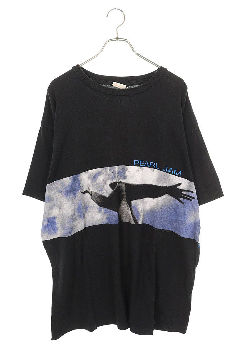VINTAGE 90s PEARL JAM TIELD TOUR Print T-Shirt Black Size XL