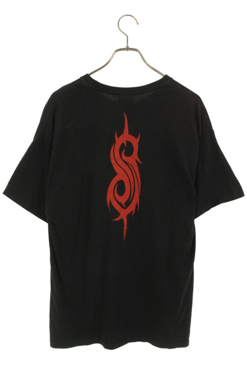 VINTAGE SLIPKNOT Front Print T-Shirt Black/Red Size L