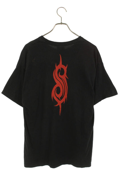 VINTAGE SLIPKNOT Front Print T-Shirt Black/Red Size L