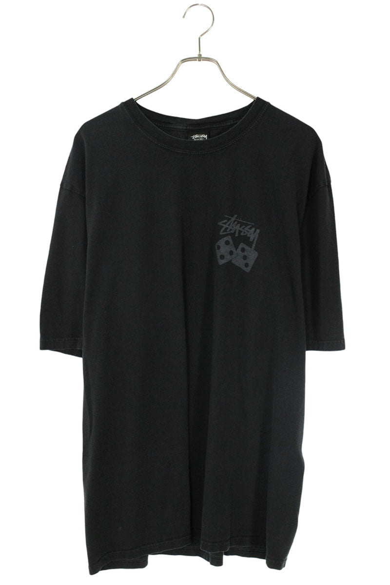STUSSY Dice Print T-Shirt Gray Size XL