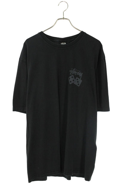 STUSSY Dice Print T-Shirt Gray Size XL