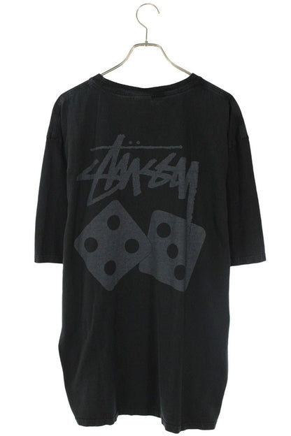 STUSSY Dice Print T-Shirt Gray Size XL