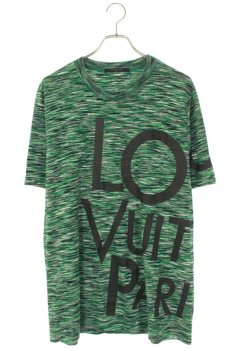 Louis Vuitton 19SS Logo Print T-Shirt Green Size XL