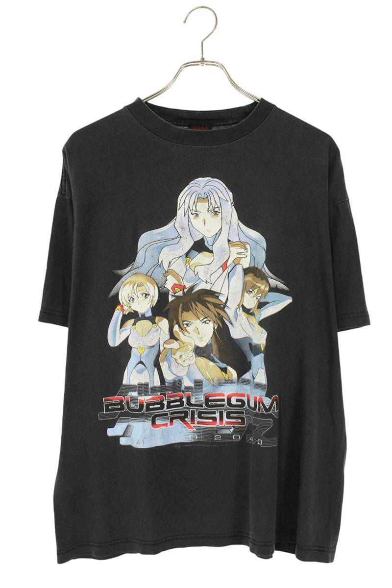 VINTAGE 90s Bubblegum Crisis Character Tee Black Size L