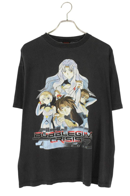 VINTAGE 90s Bubblegum Crisis Character Tee Black Size L