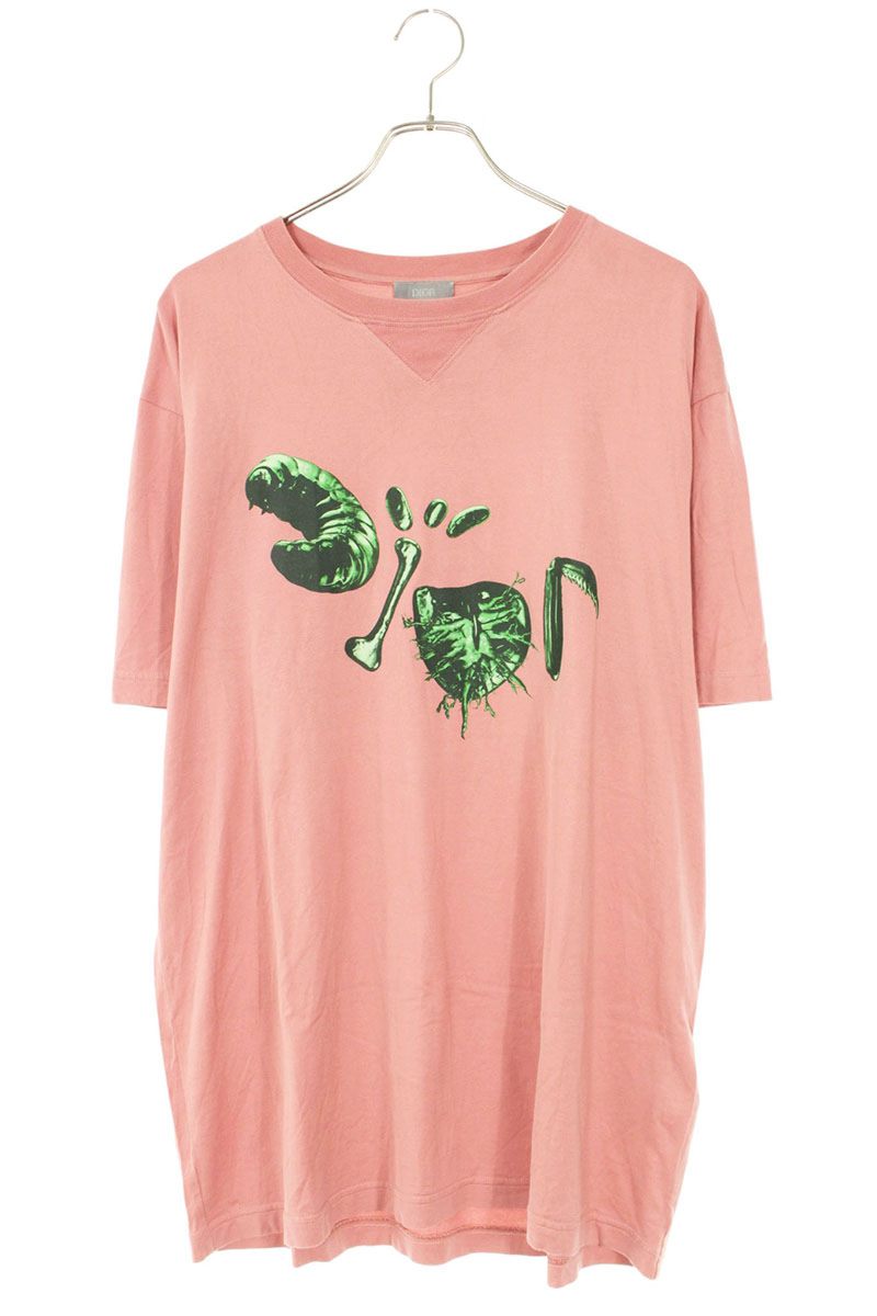 DIOR Cactus Jack Logo Print T-Shirt Pink Size L