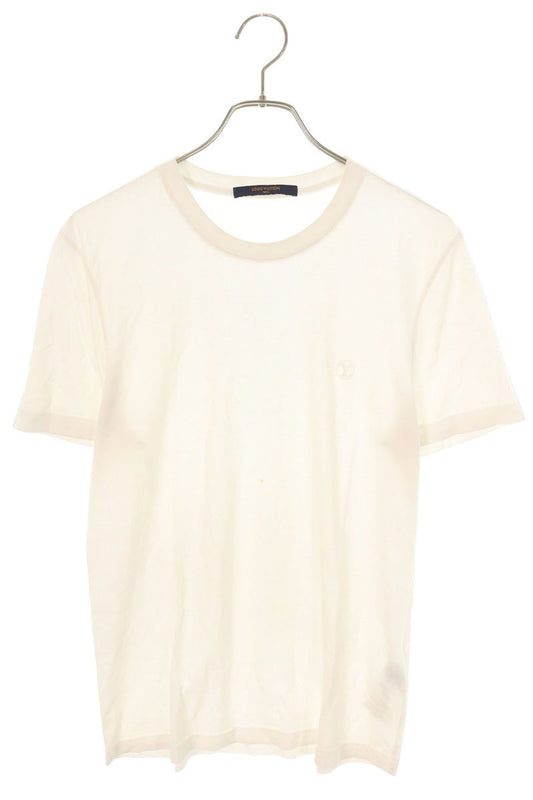 Louis Vuitton 20SS Logo Embroidered T-Shirt White Size S
