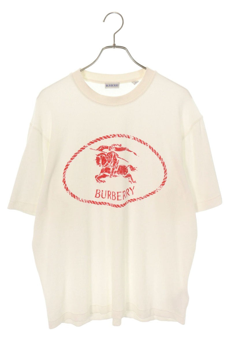 Burberry Nightstamp Terry T-Shirt White/Red Size XL