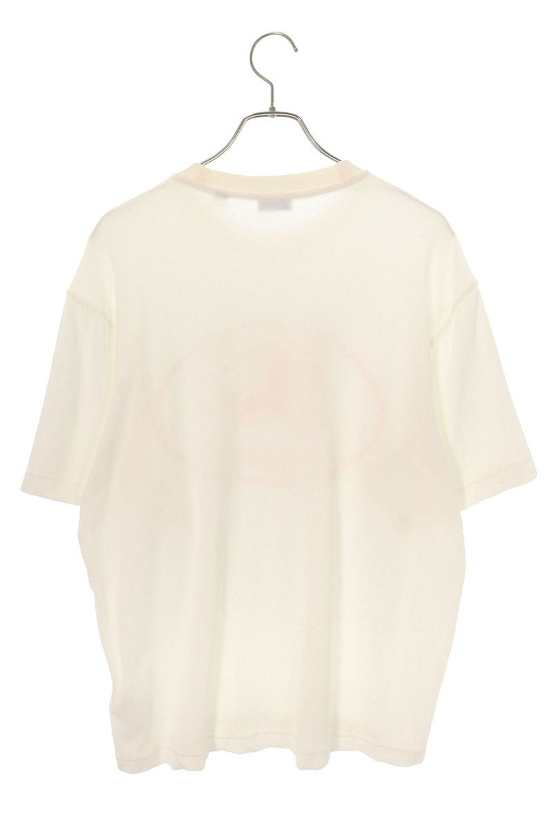 Burberry Nightstamp Terry T-Shirt White/Red Size XL