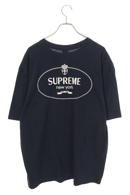 SUPREME 24AW Crest Tee Blue Size XL