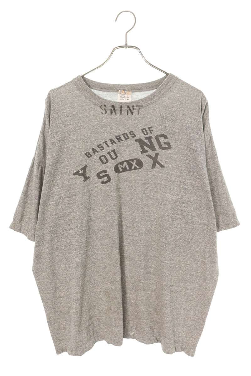 SAINT MICHAEL x BERBERJIN College Logo Tee Gray Size XXL
