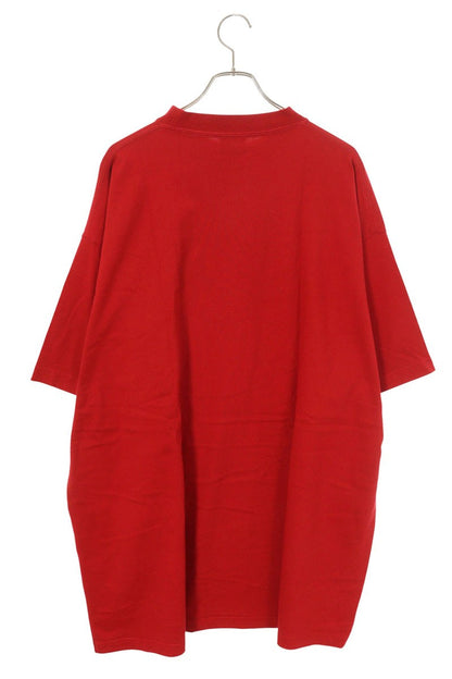 Balenciaga Print Oversized T-Shirt Red Size XXL