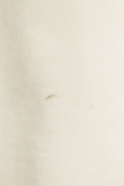 DIOR Mock Neck Flower Design T-Shirt White Size M