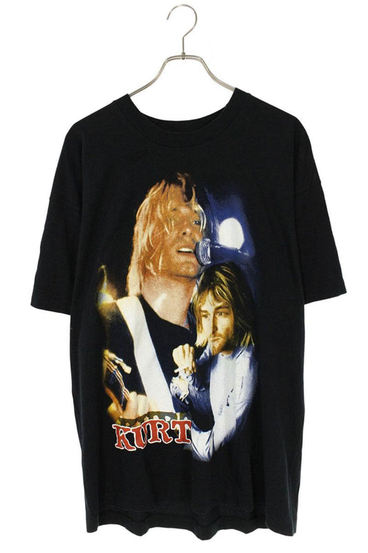 VINTAGE Kurt Cobain Print T-Shirt Black Size XL