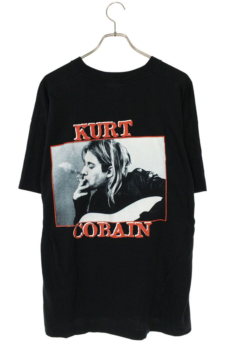 VINTAGE Kurt Cobain Print T-Shirt Black Size XL