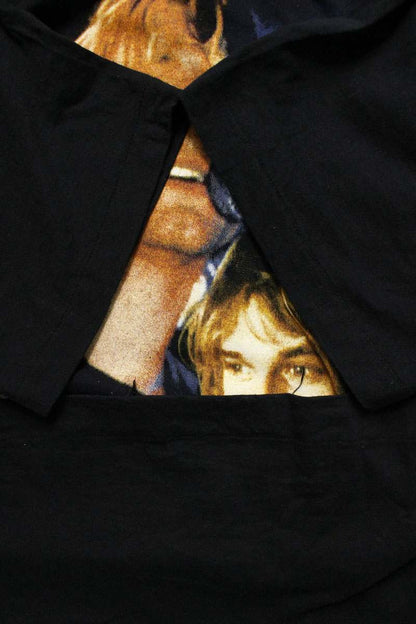 VINTAGE Kurt Cobain Print T-Shirt Black Size XL