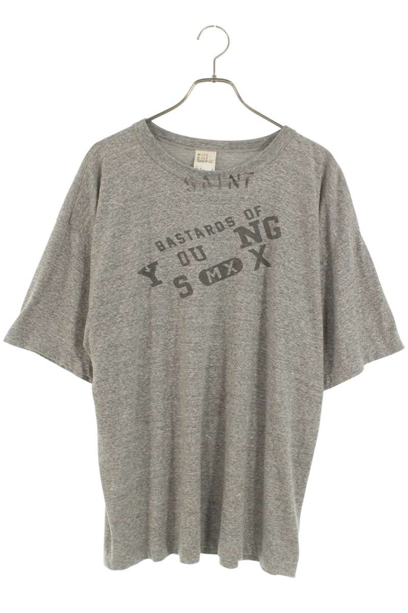 SAINT MICHAEL College Logo Tee Gray Size L