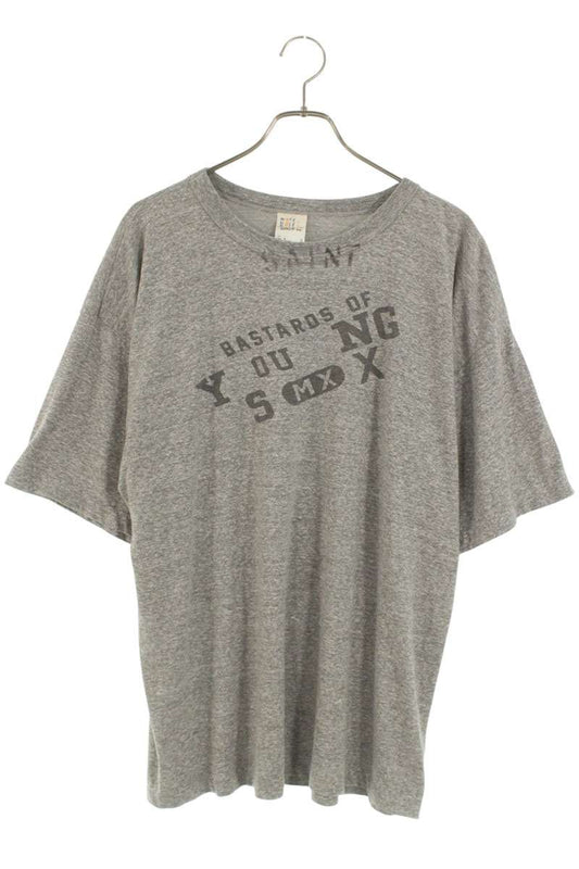 SAINT MICHAEL College Logo Tee Gray Size L