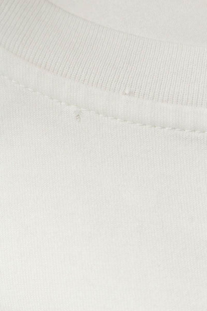 CELINE Gothic Logo Print T-Shirt White Size M